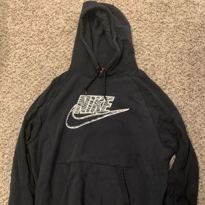 GUC Men’s Black Zebra Nike Logo Hoodie XXL